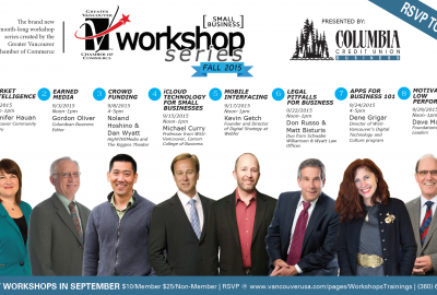 This advertisement was created for the Greater Vancouver Chamber of Commerce to help promote their new workshop series.