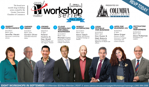 This advertisement was created for the Greater Vancouver Chamber of Commerce to help promote their new workshop series.